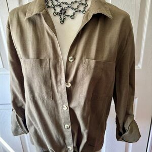 K.I.T brand cotton & linen long sleeve ladies shirt